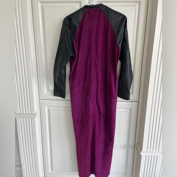 VTG Leather/Suede Designer Coat SO COOL!!! - Picture 2 of 13